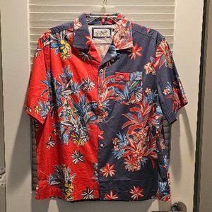 PENGUIN Short Sleeve Tropical Print Camp Shirt - XL